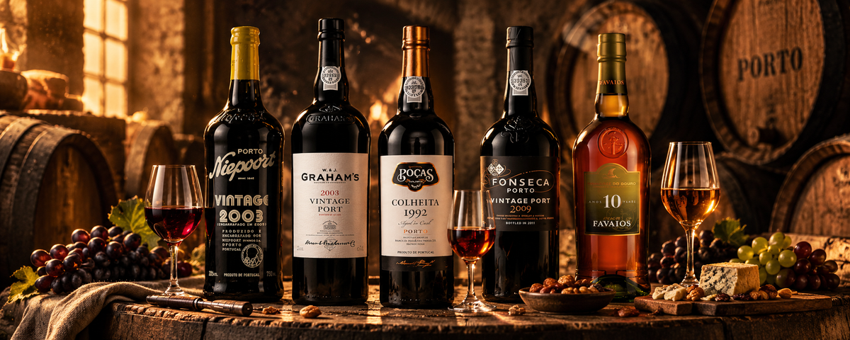 Prova de Vinho do Porto Vintage numa cave